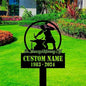Custom Outdoor Metal Forge Sign with Stakes – Personalized Name Sign for Garden or Yard Decor, Customizable Metal Art (Blacksmiths Memorail)