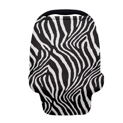 Forchrinse Zebra Stripes Baby Car Seat Canopy for Boys Girls-Soft Nursing Breastfeeding Cover Multi-use Stroller Cover Washable