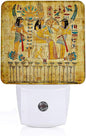 LED Night Light Lamp with Smart Sensor Dusk to Dawn Sensor,Ancient Egyptian Papyrus Night Light Daylight White,0.5W Plug-into Wall for Adults,Bedroom,Bathroom,Hallway,Kitchen
