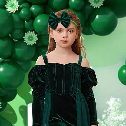 St. Patrick's Baby Headbands Bows Velvet Baby Girl Shamrock Bows Green Leaves Nylon Headbands Newborn Hair Bow Toddler Infant Kids Hair Accessories