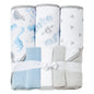 Viviland Baby Towels and Baby Wash Cloths Set Hooded Baby Towels Baby Wipes Absorbent Bath Face Towels Burp Cloths or Face Towels for Girl Boy 6-Pack Size 28 x 28 Inch(Dinosaur)