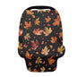 AFPANQZ Maple Leaves Baby Car Seat Covers for Girls All Weather Multifunctional Infant Car Seat Canopy Nursing Breastfeeding Scarf Shield Soft Breathable Stretchy 360 Coverage for Babies