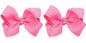 3 Inch Baby Girl Hair Bows Boutique Hair Clip Teens Toddlers Hairpin Headwear - Set of 2 (Deep Pink)