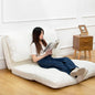 N&V Folding Matress Sofa Bean Bag Bed, Foam Filling Folding Matress Sofa, Includes Removable and Machine Washable Cover, Soft Premium Corduroy (Medium, Ivory)