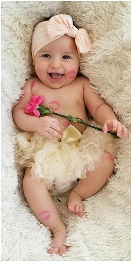 Baby Girl's Toddler Bow Knot Headbands Soft Nylon Headband for Daily Life Birthday Party Photography (Light Purple)