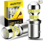 AUXITO 1157 LED Bulb White, Super Bright 2057 2357 7528 BAY15D LED Light Bulbs for Backup Reverse Signal Blinker Tail Parking DRL Brake Lights, 6000K White
