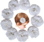 Baby Girls Chiffon Flower Hair Clips with Rhinestones and Pearl,YYCRAFT 10 pcs Party Wedding 2" Hair Accessory for Kids Toddler Infant Girls(Snow White)