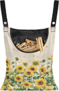 Sunflower Clothespin Bag, Hanging Laundry Bag, Hanging Storage Organizer