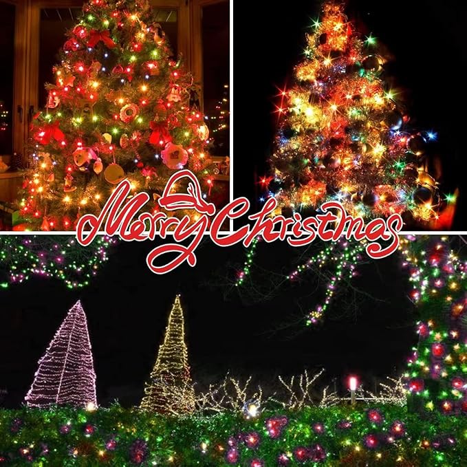 100LIGHTS Multi Easter Mini String Lights，Connectors Christmas Decorative Lights 19.6 UL Certified Waterproof for Easter Home Garden Holiday Christmas Tree Party Patio Wedding