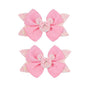 4.5 Inch Cute Mouse Ears Sequins Bows Hair Clips For Baby Girls, Toddler, Kids and Young Women Birthday Party Wedding Christmas Occasions Set of 2 (B- Pink)