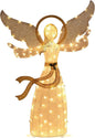 Taman Lighted Christmas Angel, 5.6ft Warm Lights Glittered Angel for Outdoor Christmas Holiday Home Lawn Yard Garden Decoration