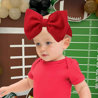 Baby Girl Football Headbands Hair Bows Super Bowl Hair Accessories for Newborn Infant Toddler Babies Headband Baby Girl Football Outfit
