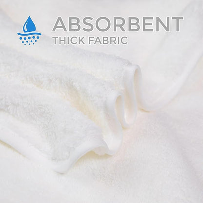 Ioly's Hooded Baby Bath Towels for Newborn Essentials 41" x 41" (Large) Kid Towel with Hood for Toddler Babies Infant Baby Towels with Hood Cosas para Bebes recien nacidos Baby Bath Items (White)