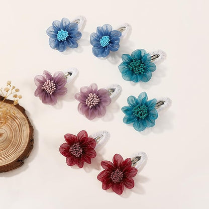YHXX YLEN Chiffon Flower Hair Clips Snap Hair Clips Non Slip Wrapped Handmade FloralBaby Hair Clips Hair Accessories For Girls Newborn Infant Kids Toddle 20PCS