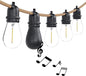 Freespirit Recreation 16.5FT Waterproof Outdoor String Lights - 3 Bluetooth Speaker Outdoor Party Lights with 7 LED Light Bulbs - Perfect for 12V DC, Hanging Lights for Outside Deck Porch & More
