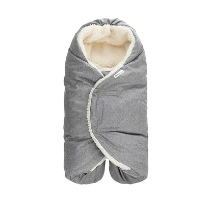 7AM Enfant Baby Car Seat - Nido Quilted Baby carier Cover, Hooded Soft Plush Lining, Stroller | (Heather Grey, Small 0-6M)