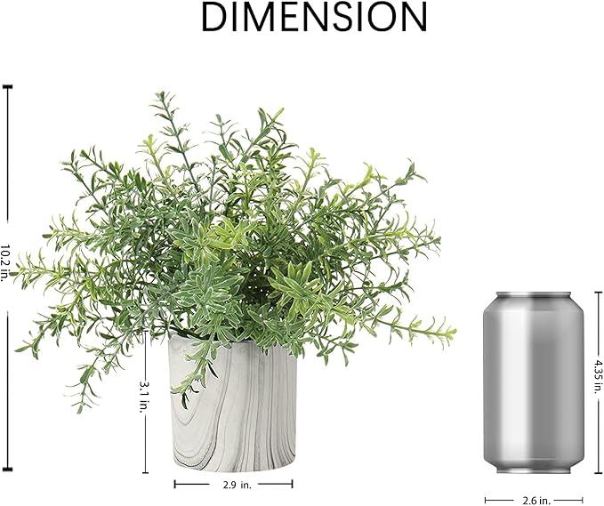 Hollyone Faux Plants Indoor Artificial Mini Potted Plants Plastic Green Plant Small Fake Plants Eucalyptus Decor in Pots for Home Table Room Bathroom Decor