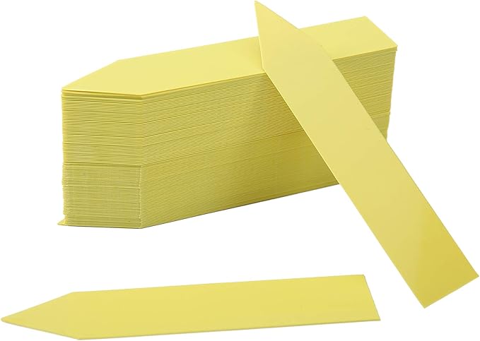 1000 Pcs 4 Inch Garden Plant Labels, Plastic Nursery Tags Waterproof Pot Seed Markers, Yellow