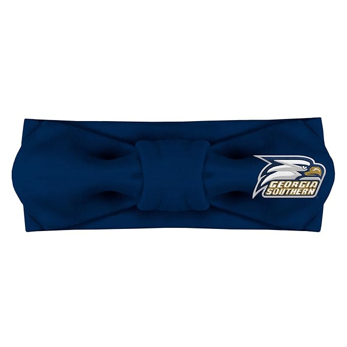 Creative Knitwear Georgia Southern Eagles Infant Girls Navy Solid Hair Knot Headband Embroidered Logo - Size Newborn - 4T