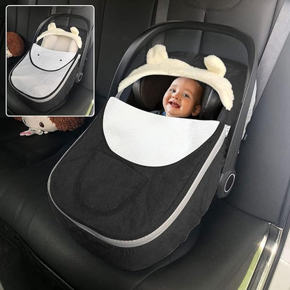 Winter Car Seat Cover for Babies - Keeps Baby Warm & Cozy, Universal Fit for All Seasons