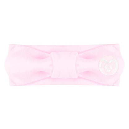 Creative Knitwear Colorado State Rams Infant Girls Pink Solid Hair Knot Headband Embroidered Logo - Size Newborn - 4T