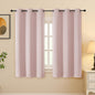 Simplebrand Blush Curtains for Bedroom 63 Inch Length 2 Panels Set, Room Darkening Thermal Insulated Energy Saving Curtains for Nursery, Grommet Solid Soft Window Treatment Drapes, W40 x L63
