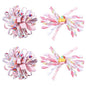 4pcs Happy Birthday Korker Hair Bow Clips for Baby Toddler Girls Ages 1-6, Pink Confetti Sprinkle Curly Ribbon Hairpins Alligator Barrettes,Kids Ice Cream Party Dress Accessory Gift