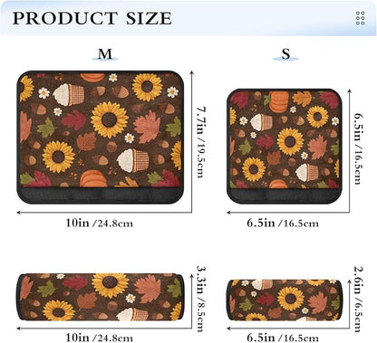 2 Pack Seatbelt Covers Seat Belt Cover Pad for Adults Boys Girls Car Seat Strap Covers Pads Cushion Universal Shoulder Strap Pad Protector for Backpack Camera Bag 6.5 Inch Sunflowers Maple Leaves Pump