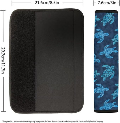 AFPANQZ Blue Sea Turtle Auto Seat Belt Cover Pads for Men Women 2 Piece Safety Seatbelt Pad Cushion Universal Fit for Truck Van Sedans SUVs Bohemian Red Shoulder Strap Pads