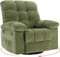 Rocking Recliner Chair,360° Swivel Rocker Chair for Living Room,Upholstered Fabric Glider Nursery Chair with Side Pockets for Small Spaces,Q235 Steel Frame Lazy Boy Recliner Single Sofa(Green)