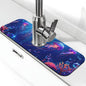 Faucet Draining Mat For Kitchen Sink, Ocean Jellyfish Corals Diatom Mud