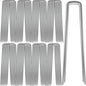 AAGUT 12 Inch 8 Gauge Landscape Staples 40 Pack Galvanized Garden Stakes Heavy Duty Sod Pins Fence Ground Stakes for Weed Barrier Fabric Ground Cover Dripper Irrigation Tubing Soaker