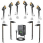 VENUS MANUFACTURING LED Landscape Lighting Kit 6 Spotlights 4 Path Lights with 200W Low Voltage Transformer for Outdoor Walkway Lights, Garden and Lawn Lights, Landscape Lighting