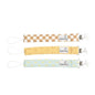 Copper Pearl 3-Pack Pacifier Holders: Premium Knit Binky Clips for Baby Girls and Boys - Stylish Stainless Steel Design for Secure No-Drop Attachment