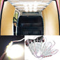 Ampper 12V 60 LEDs Interior Van Light Kits, LED Ceiling Lights with Simplified Harness Switch Fuse for Van RV Boats Caravans Trailers and More (20 Modules, White)