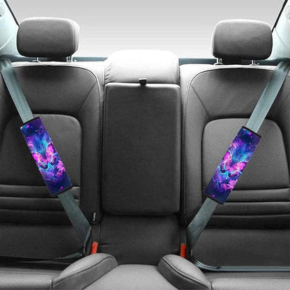 Biyejit Pink Butterfly 2Pcs Car Seat Belt Cover Shoulder Seatbelt Pads Cover, Safety Belt Strap Shoulder Pad for Adults and Children
