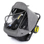 Car Seat Rain Cover,Food Grade EVA,Universal Car Seat Rain,Waterproof, Windproof Protection,Protect from Dust Snow,Rain Cover Features Quick-Access Zipper Door and Side Ventilation(Grey)