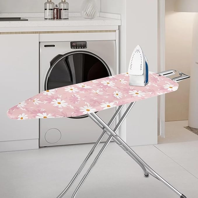 Petal Pink Ironing Covers with Thick Padding and Elasticized Edge Ironing Board