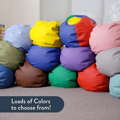 Children's Factory 35" Kids Bean Bag Chairs, Flexible Seating Classroom Furniture, Beanbag Ideal for Boy/Girl Toddler Daycare or Playroom, Sky Blue