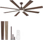 ZMISHIBO 72 inch Oil Rubbed Bronze Ceiling Fans with Lights and Remote, Indoor/Outdoor Farmhouse Ceiling Fan for Living Room Patio, 6 Speed Reversible Quiet DC Motor, 3CCT, Dual Finish Blades