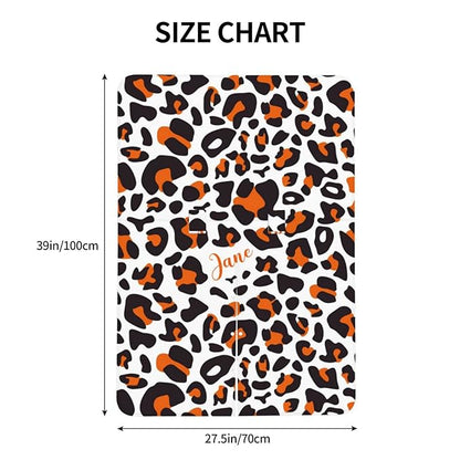 Personalized Leopard Print Baby Infant Car Seats Canopy for Babies with Name, Custom Lightweight Covers for Baby Boys Girls, Minky Nursing Breastfeeding Stroller Cover Canopies for Newborn