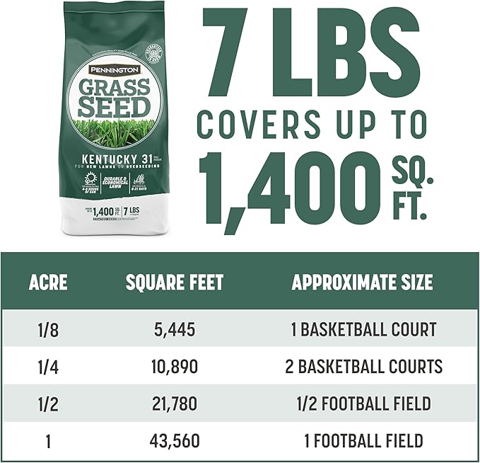 Pennington Kentucky 31 Tall Fescue Penkoted Grass Seed 7 lb