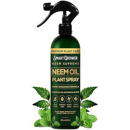 Neem Oil Spray for Plants Botanical Blend – Plant Wash with Natural Essential Oils, Simple Ready-to-Use Plant Spray for Gardens, Houseplants, Indoor & Outdoor Plants – 8 oz