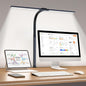 LED Desk Lamp for Home Office, Eye-Caring Desk Light with Clamp, 24W Double Head Architect Task Lamp Stepless Dimming, Flexible Gooseneck Bright Table Lamp for Study Reading Workbench Drafting