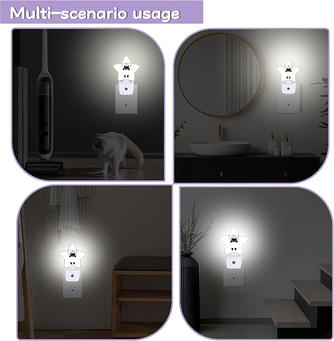 Night Light,Black Cat Night Lights Plug into Wall Decorations for Bedroom Bathroom,Dusk to Dawn Sensor Kitchen Hallway Stairs Energy Efficient Desk Lamp