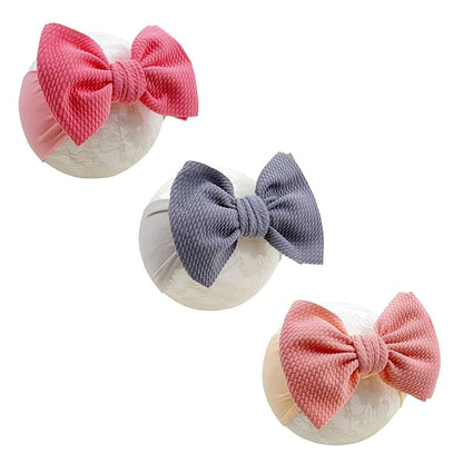 Baby Girl Headbands Nylon Bow Hair Accessories for Newborn Infants Toddlers (Y08, FZ)