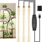 Hywyimlait LED Grow Light Strips, Grow Lamps for Indoor Plants Full Spectrum 3000K, 72 LEDs Plant Light with 3/9/12H Timer, 10 Dimmable Levels for Seedling Succulent, 3 Head 7.8 Inches