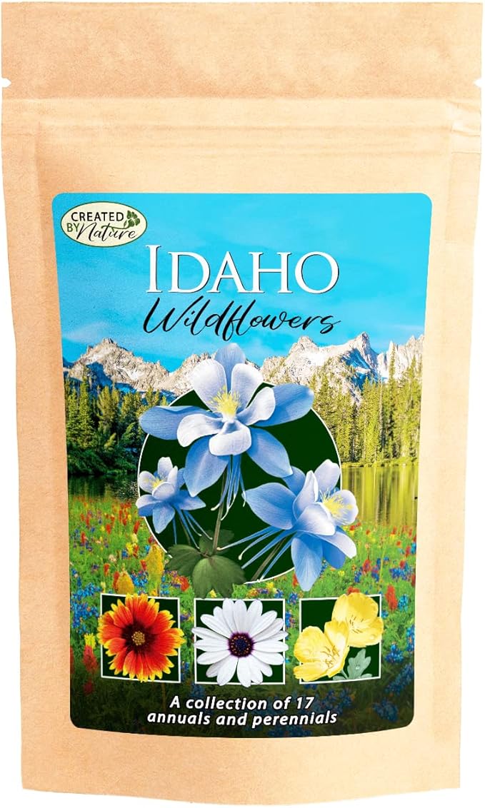 Created By Nature Idaho Wildflower Seed Mix, 14 Flower Varieties, 53,000 Seeds