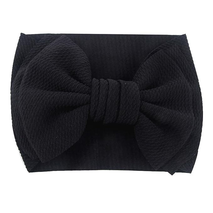 Bows for Baby Girls Headband, Newborn Bows Headbands Baby Hair Bows Hairbands Hair Accessories.(FD104-Yellow Black)