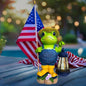 Garden Statues Frog with Solar Lantern, Outdoor Frog Figurine Decorations for Patio Yard Lawn Ornaments, Gifts for Mom/Grandma Birthday Housewarming